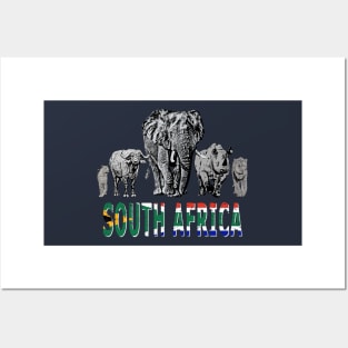 Africa's Big 5 for South Africa Wildlife Fans Posters and Art